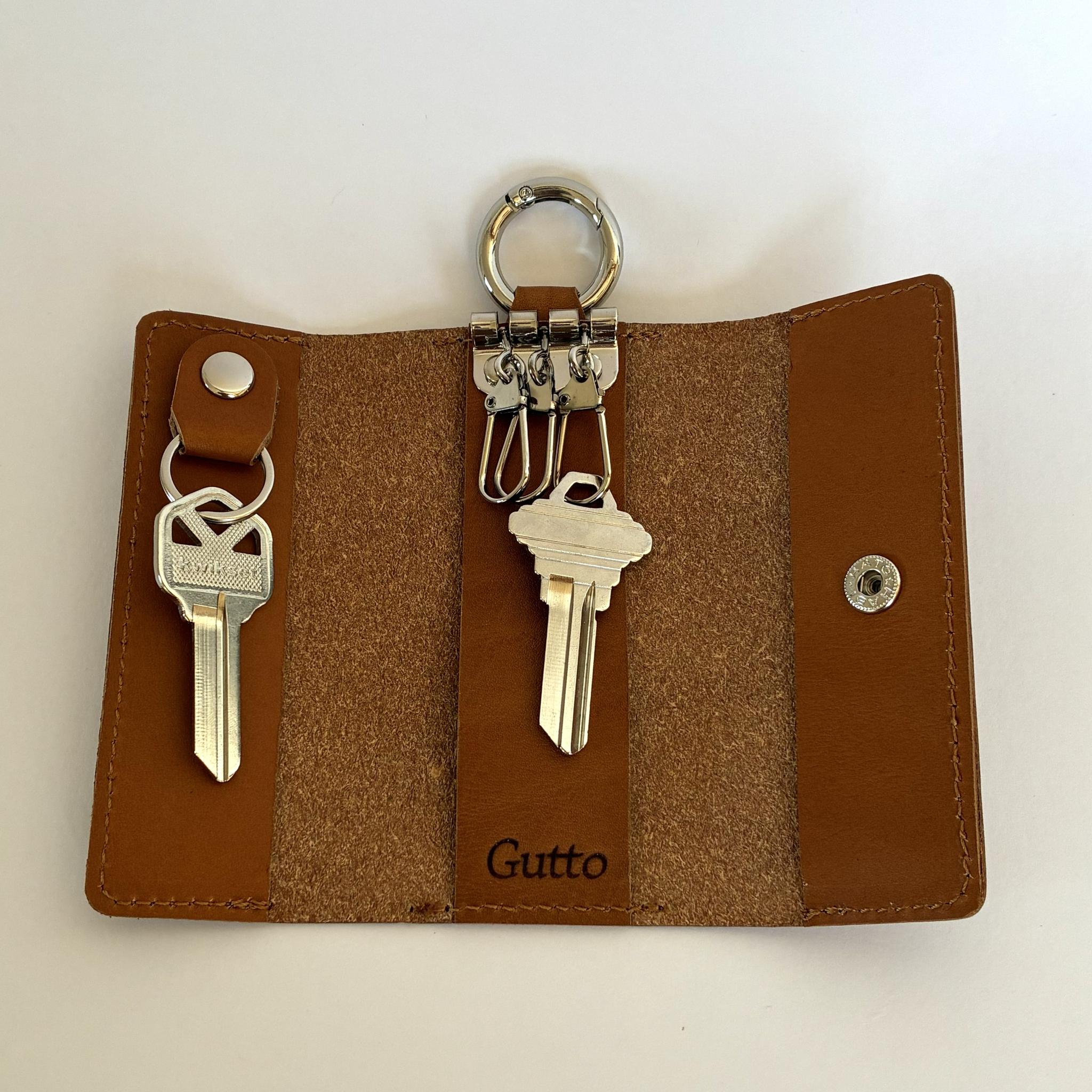 自転車の鍵も簡単につけ外し！　キーケース（小）　【受注制作】