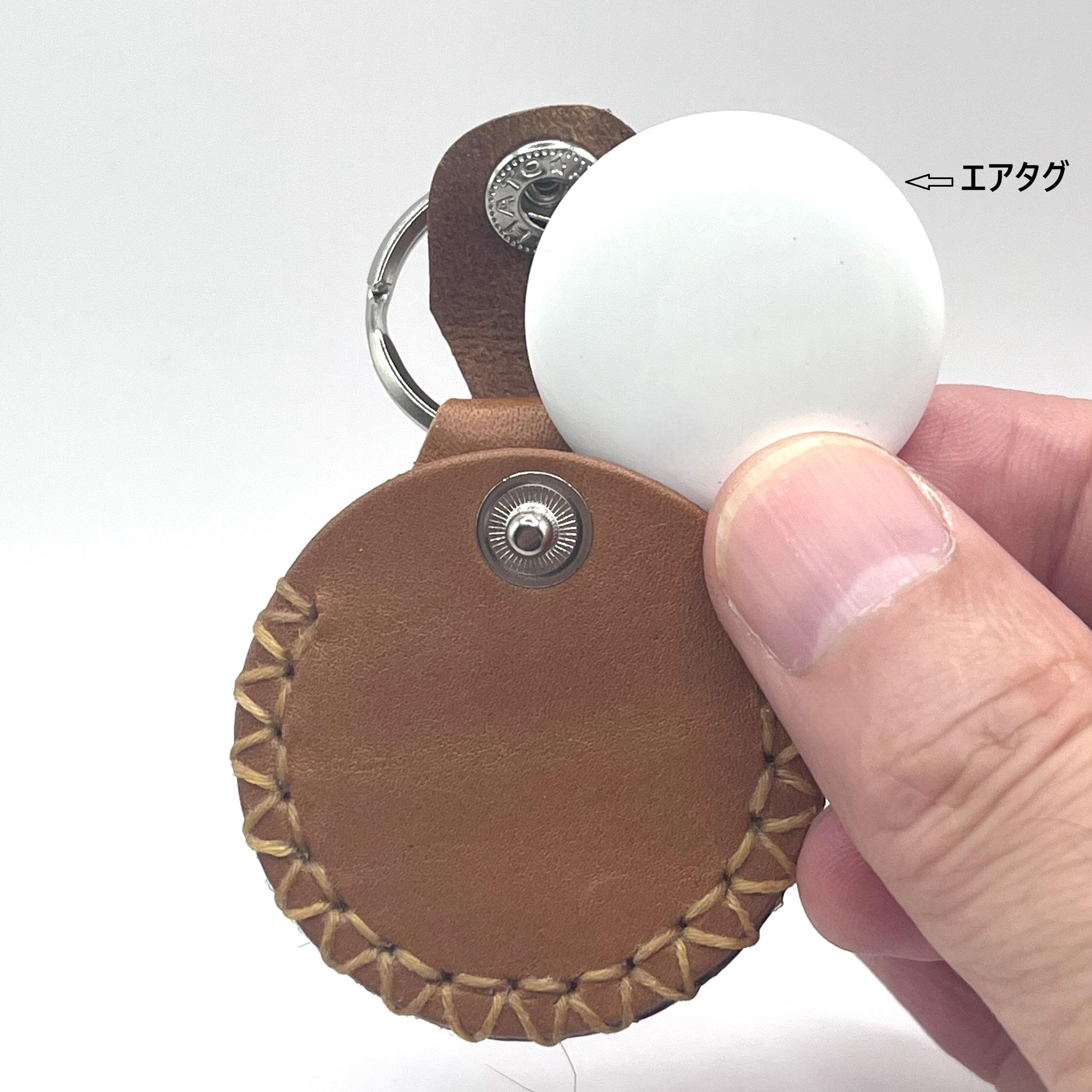 エアタグや硬貨が入る、革や糸の色をカスタマイズできるコインケース！　　【受注制作】 | 6枚目